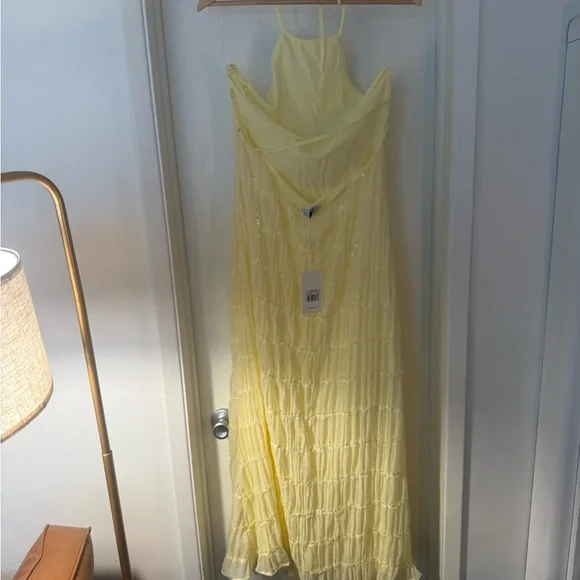 Peppermayo Light Yellow Halter Maxi Dress - Picture 6 of 7